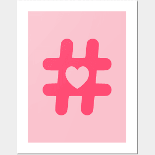 Hashtag Heart Posters and Art